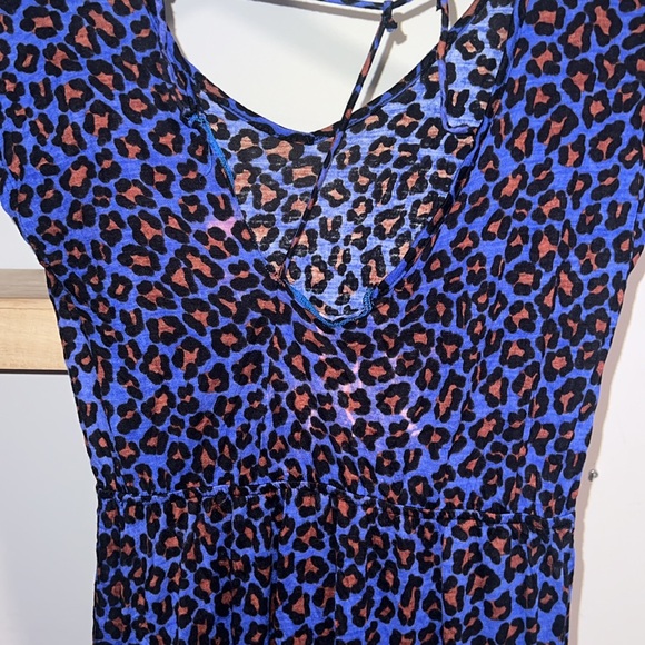 Blue and‎ brown cheetah print dress - Picture 3 of 3